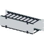 19\"-Kabelmanager 2 HE mit klappbarer Blende, lichtgrau (21-3146-30)