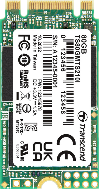 Transcend Interne M.2 SSD TS80GMTS210I (TS80GMTS210I)