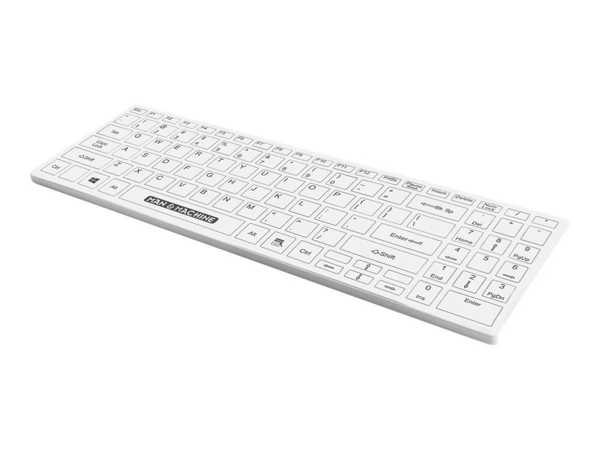 Man-Machine Its Cool Flat Tastatur kabellos Deutsch Hygienic White