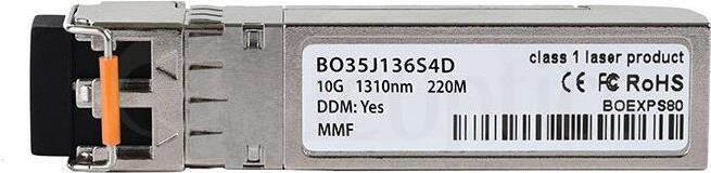 Kompatibler Netgear AXM763-10000S BlueOptics© BO35J136S4D SFP+ Transceiver, LC-Duplex, 10GBASE-LRM, Multimode Fiber, 1310nm, 220M, DDM, 0°C/+70°C (AXM763-10000S-BO)
