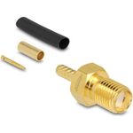 Delock RP-SMA Buchse zum Crimpen RG-174 RG-316mit passendem (91790)