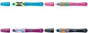 Pelikan griffix Füllhalter Neon Black, für Rechtshänder Schreiblernstift mit ergonomischer Griffzone, - 1 Stück (820288)