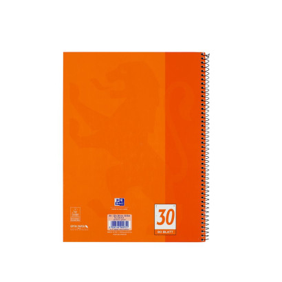 Oxford Collegeblock DIN A4+ blanko 80 Blatt 90 g/m² Orange