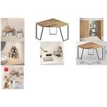 metaltex Eckregal York LAVA, 1 Etage Regalböden aus geöltem Akazienholz, rutschfeste Puffer, - 1 Stück (350810000)