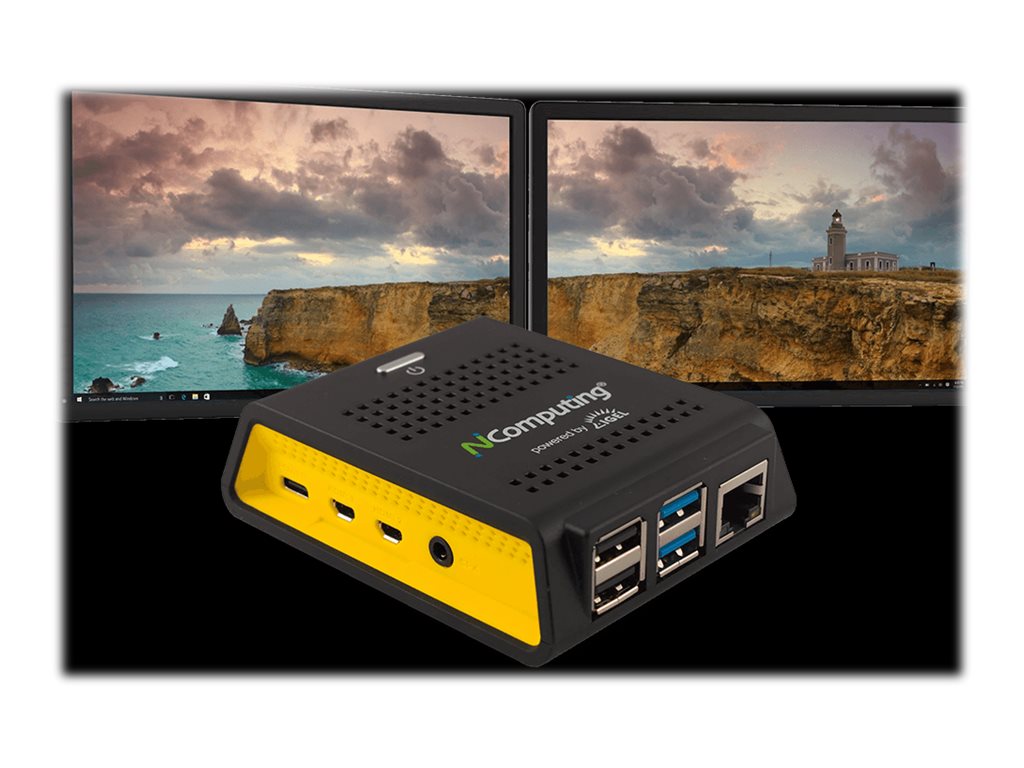 NComputing RX-series RX420 (IGEL) Thin Client BCM2711 1,5 GHz 2 GB RAM Schwarz, Gelb