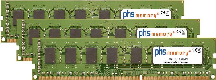 PHS-memory 6GB (3x2GB) Kit RAM Speicher passend für Medion MT7 MED MT 567 DDR3 UDIMM 1333MHz PC3-10600U (SP389557)