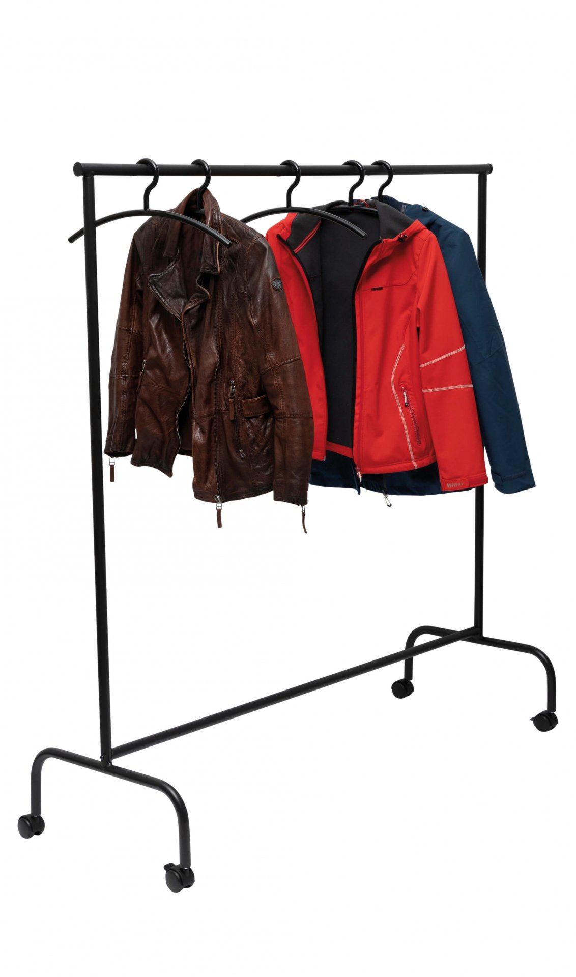 MAUL MAULlimbo Reihen-Garderobenwagen 1260 x 500 x 1510 mm, Stahl pulverbeschichtet, Schwarz