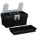 allit Werkzeugkoffer McPlus Promo >S< 16, PP, schwarz unbestückt, Fächer für Kleinteile und herausnehmbare - 1 Stück (476280)