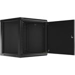 Lanberg WF01-6612-00B Rack 12U Wandmontiertes Regal Schwarz (WF01-6612-00B)