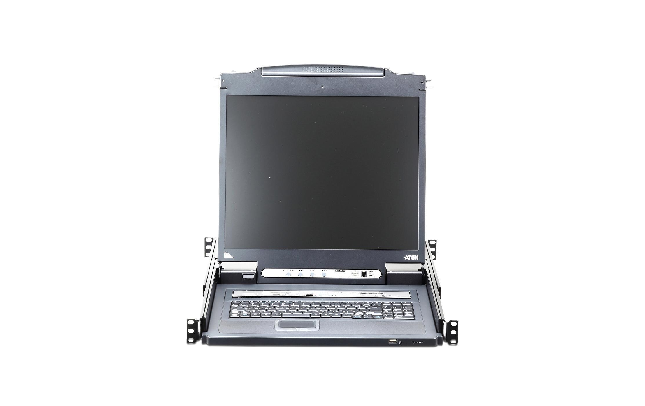 ATEN Slideaway CL5708iM D KVM-Konsole 17" 8-Port VGA USB PS/2 RJ-45 1U Schwarz
