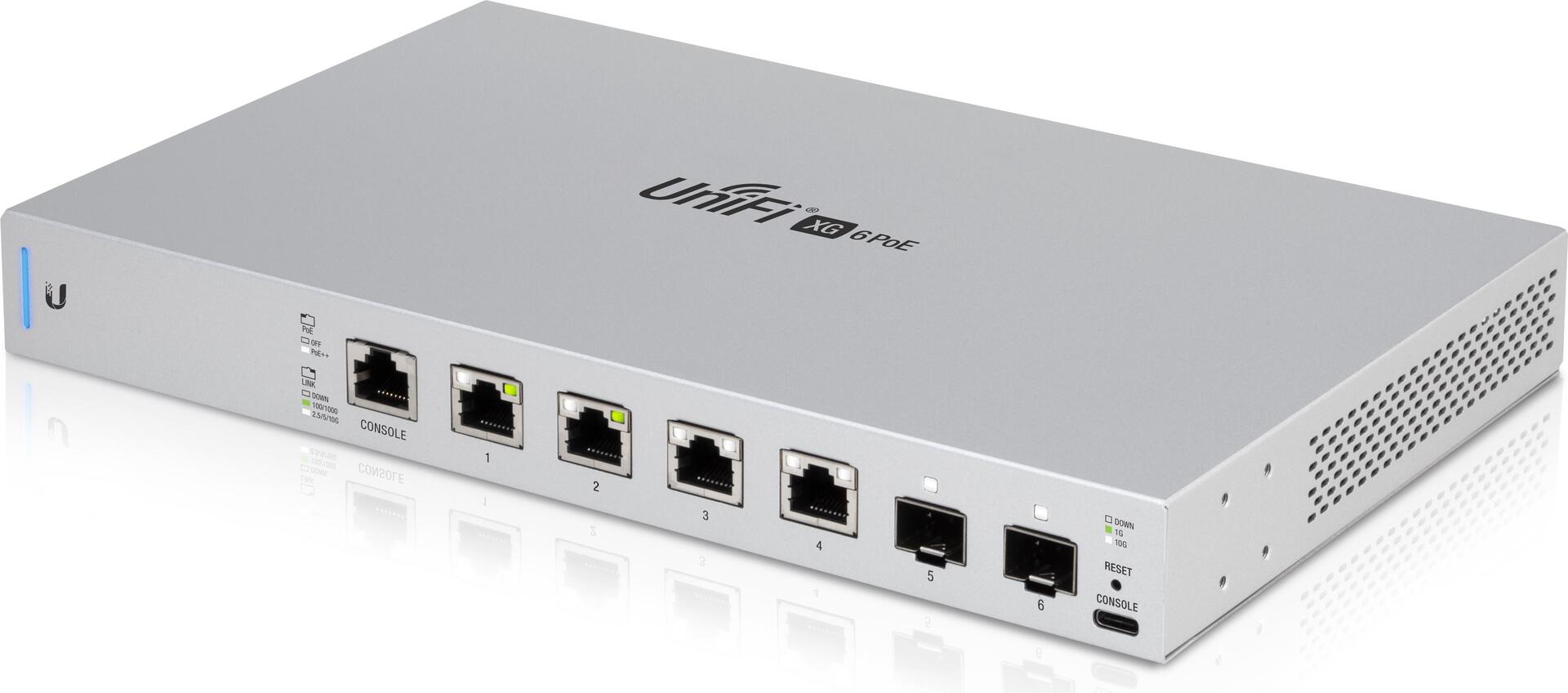 Ubiquiti UniFi Switch US-XG-6POE Managed 10G Switch Silber