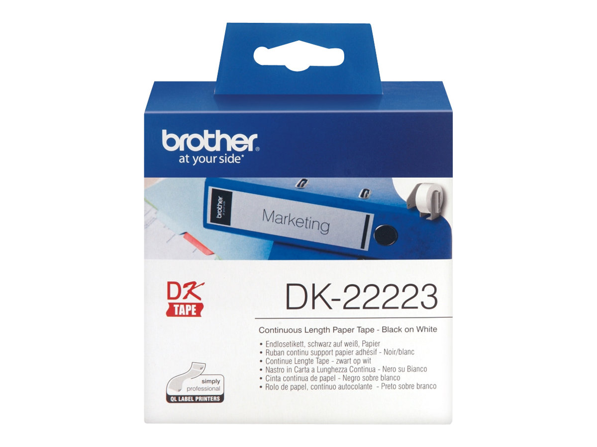 Brother DK Endlosetiketten DK-22223 50 mm x 30,48 m Weiß
