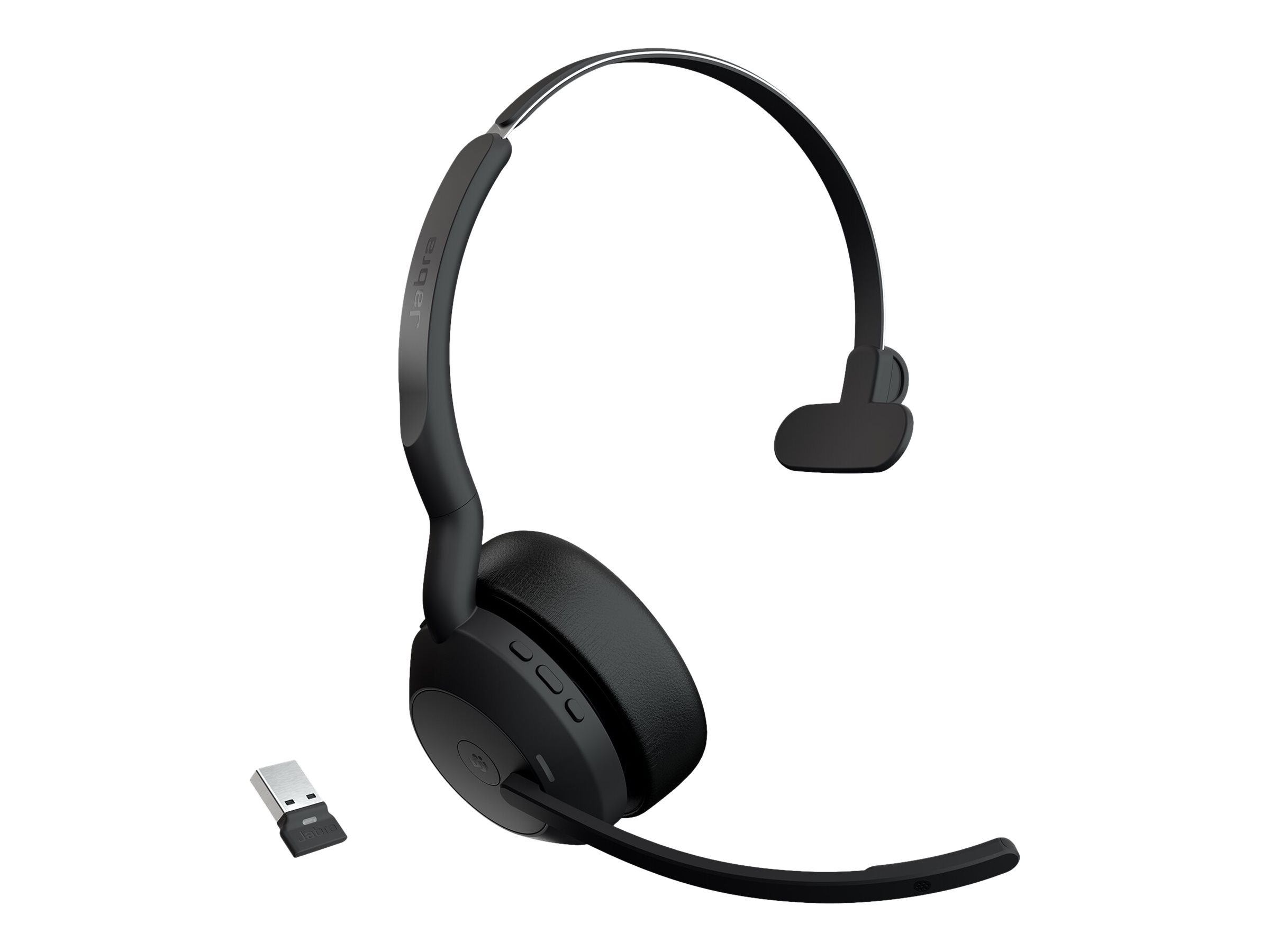 Jabra Evolve2 55 MS Mono On-Ear Headset Schwarz