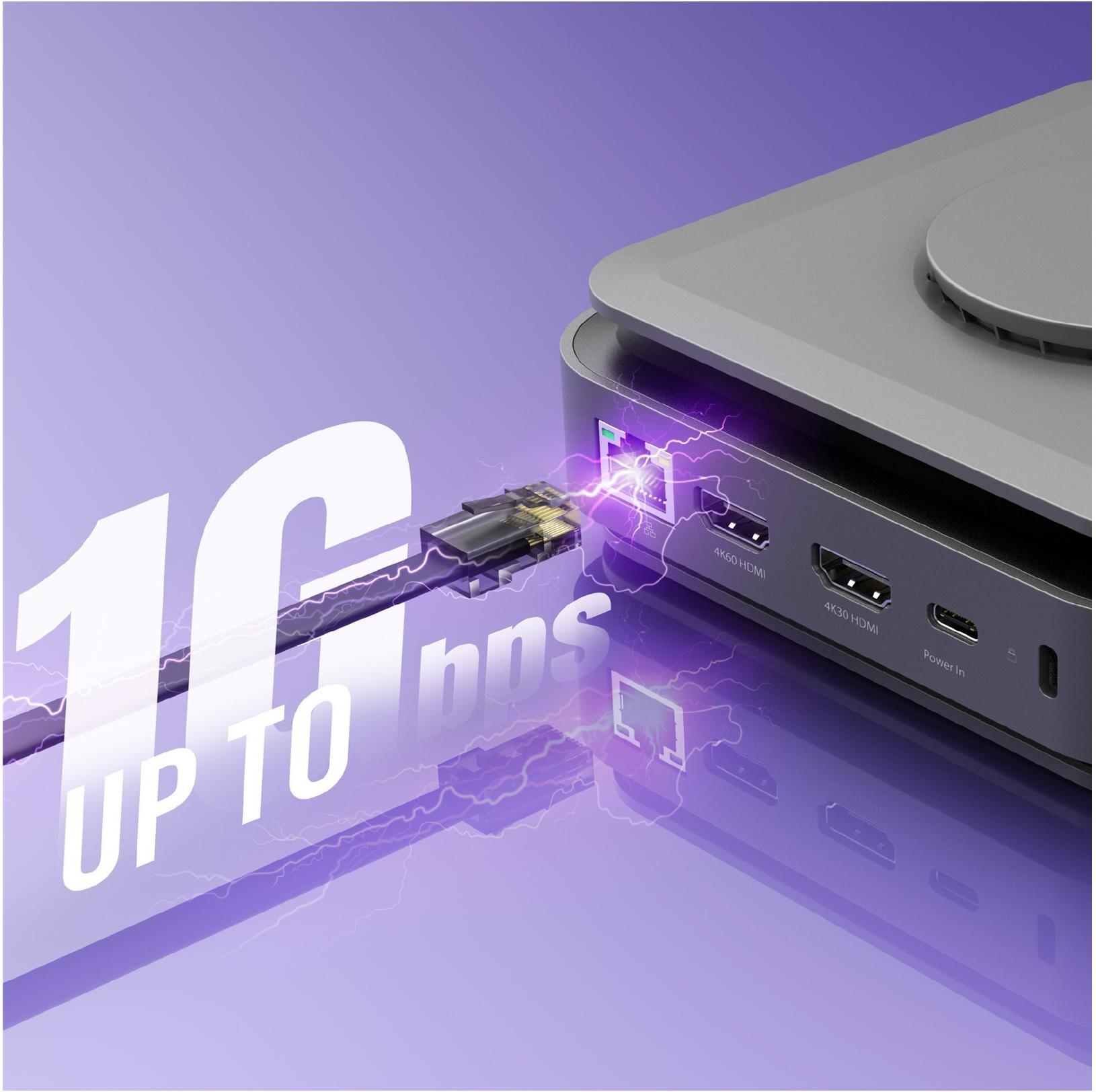 j5create JCD3199P Dockingstation Dual 4K HDMI 140W GaN PD 3.1 Space Grey