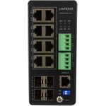 LAN SWITCH, Managed Hardened PoE+ Switch, (8) 10/100/1000Base-T (SISPM1040-384-LRT-C)