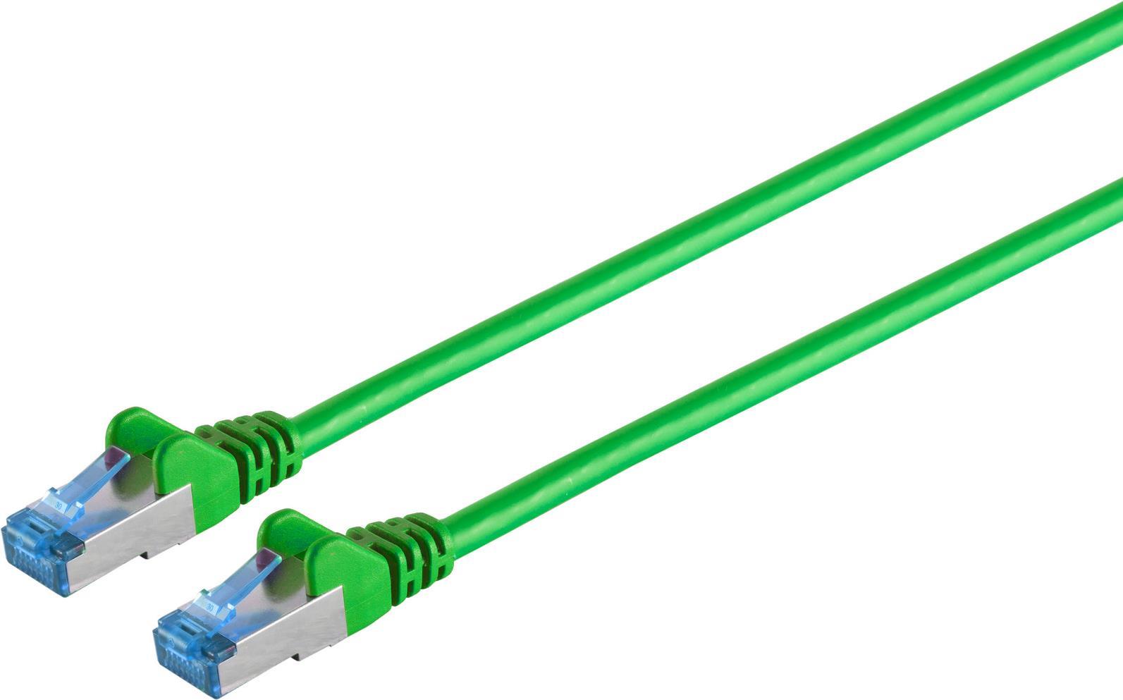 S/CONN maximum connectivity Netzwerkkabel-Patchkabel, cat 6A, S/FTP, PIMF, grün, 0,5m (75711-0.5G)