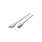 equip USB 2.0 Kabel, USB-A / USB-B Stecker, silber, 1,0 m (128653)
