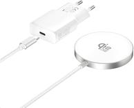 4smarts Kabelloses Lade-Set Qi2/MagSafe-kompa 25W 1.5m weiß (541708)