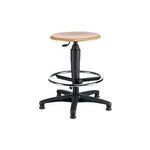 Topstar Drehhocker "TEC 60 - Holz" Counter, Sitz Buche natur stufenlose Sitzhöhenverstellung mit Toplift (TÜV geprüft) (72260 HO1T)