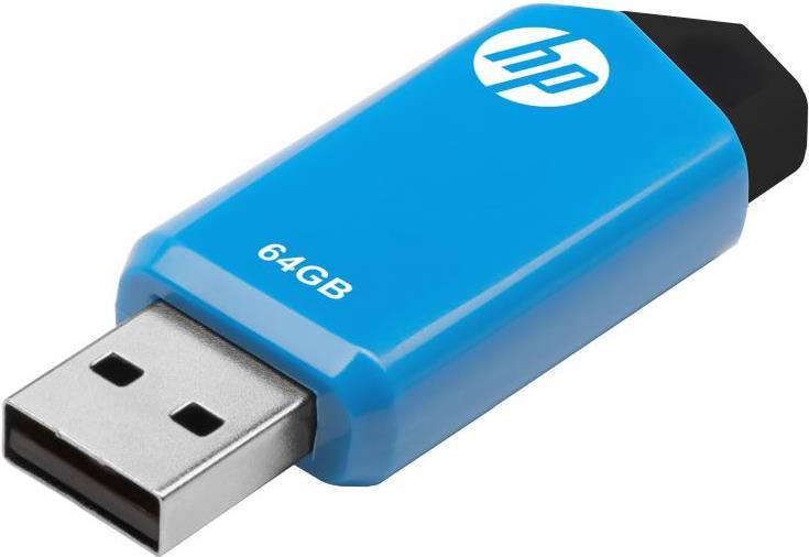 HP v150w USB-Stick 64 GB USB Typ-A 2.0 Schwarz - Blau (HPFD150W-64)