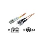 Intellinet Fiber Optic Patch Cable, OM2, LC/ST, 3m, Orange, Duplex, Multimode, 50/125 µm, LSZH, Fibre, Lifetime Warranty, Polybag (470421)