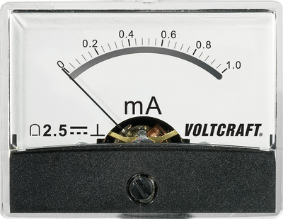 Voltcraft AM-60X46/1MA/DC Einbau-Messgerät AM-60X46/1mA/DC 1 mA Drehspule (AM-60X46/1MA/DC)