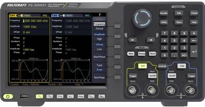 VOLTCRAFT FG-32502T Funktionsgenerator netzbetrieben 1 µHz - 250 MHz 2-Kanal Arbiträr, Rauschen, Puls, Rechteck, Sinus, Dreieck (FG-32502T)