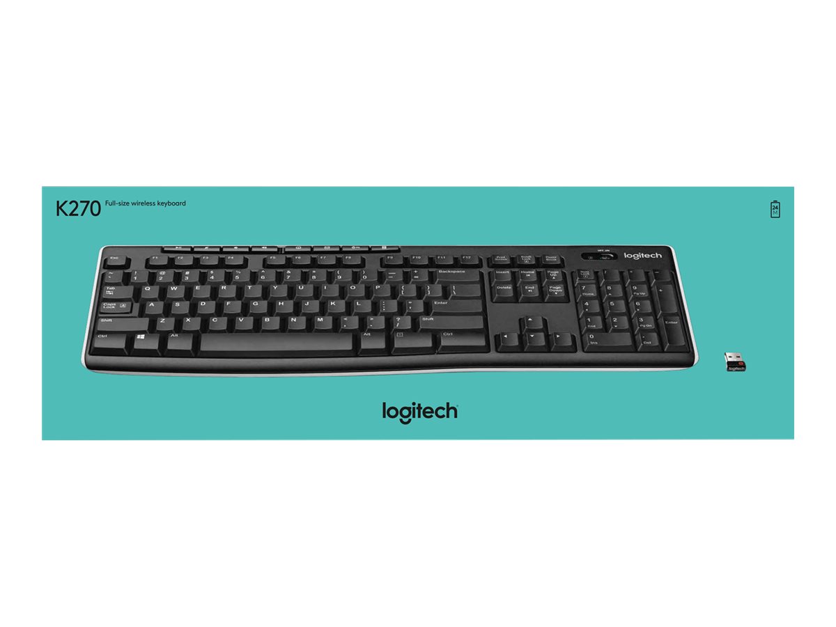 Logitech Wireless Keyboard K270 Tastatur QWERTZ Deutsch Schwarz