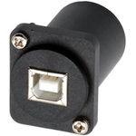 EXSYS GmbH D-Typ Adapter USB-B Buchse zu USB-A Buchse, USB 2.0 (EX-49157)