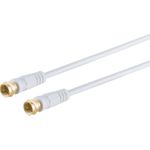 S/CONN maximum connectivity Sat-Anschlußkabel, F-Stecker - F-Stecker, 100% geschirmt, vergoldete Kontakte, > 100 dB, Mantelstromfilter, weiß, 3,75m (80094-G-128CP)