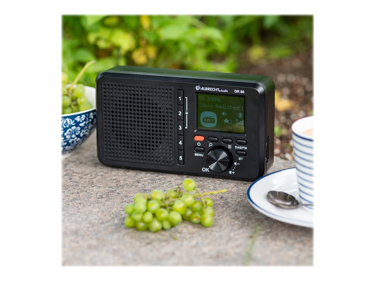 Albrecht DR 86 Tragbares Radio DAB+ FM Schwarz