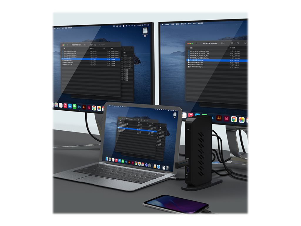 ICY BOX IB-DK2252AC Dockingstation USB-C Schwarz