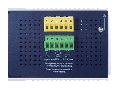 PLANET IGS-6325-16P4S L3 Managed Switch 16 x 10/100/1000 PoE+ + 4 x Gigabit SFP Aluminium Blau