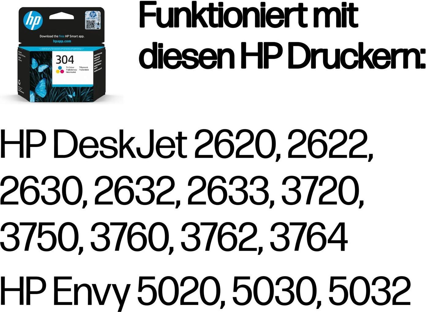 HP 304 Dreifarbig Original Tintenpatrone Cyan, Magenta, Gelb