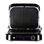 DOMO DO9249G Genius Elektro-Kontaktgrill, 2100W, Antihaft, Display, Edelstahl