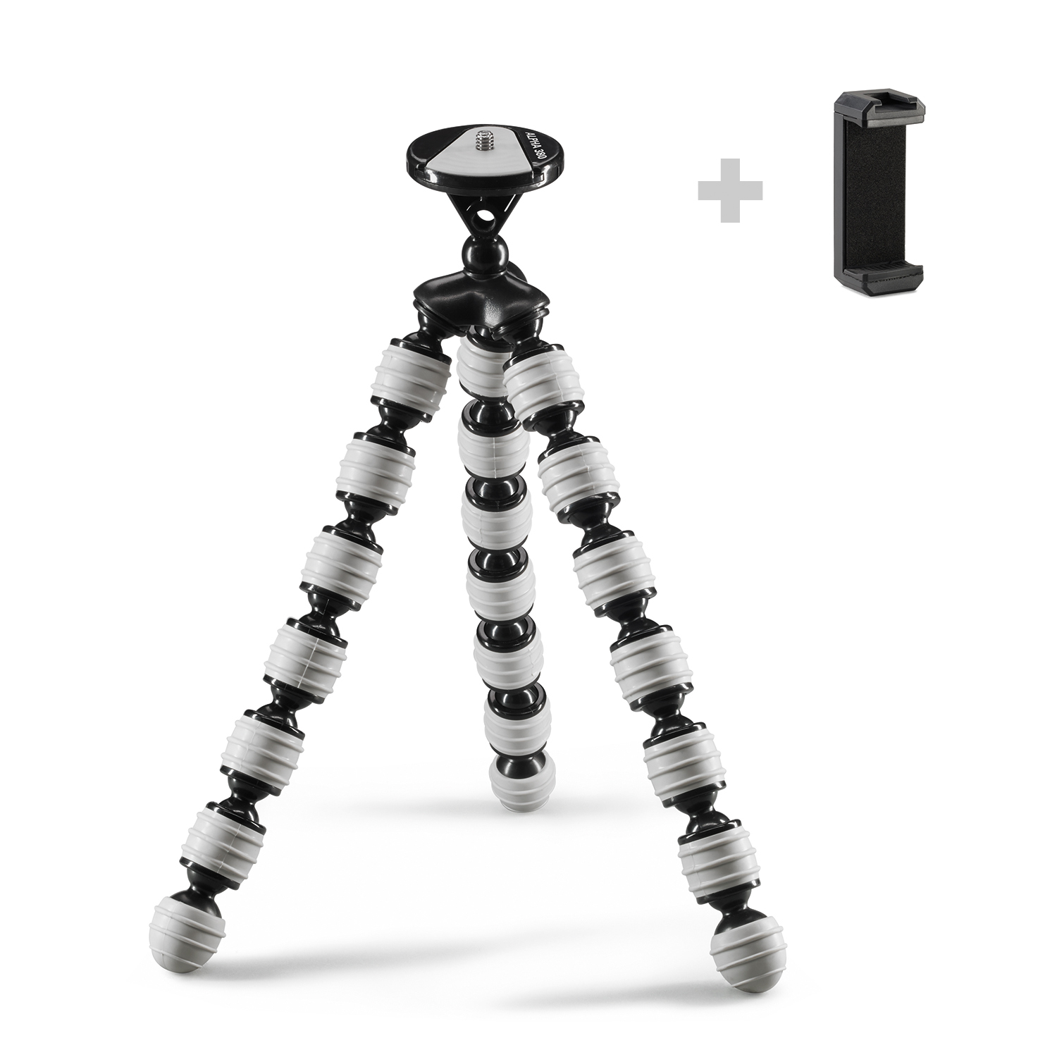 Cullmann Alpha 380 mobil Ministativ für Smartphone und Action-Kamera Schwarz, Grau