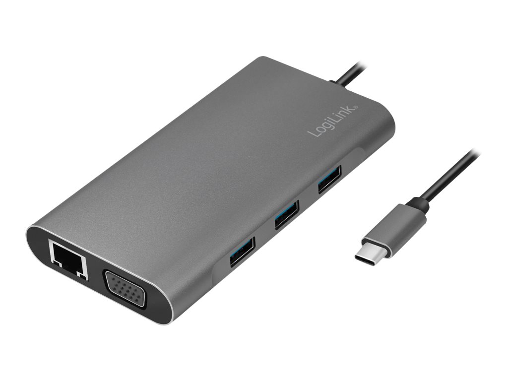 LogiLink UA0383 Dockingstation USB-C 3.2 Gen 1 Silber