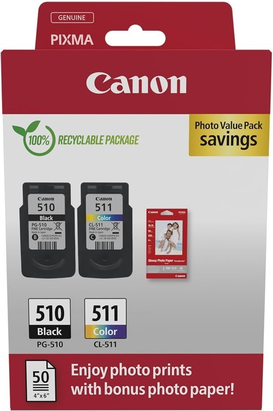 CANON PG-510/CL-511 Ink Cartridge PVP SEC (2970B018)