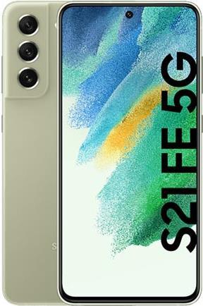 Samsung Galaxy S21 FE 5G - 5G Smartphone - Dual-SIM - RAM 6GB / 128GB - OLED-Display - 6.4 - 2340 x 1080 Pixel (120 Hz) - Triple-Kamera 12 MP, 12 MP, 8 MP - front camera 32 MP - Oliv (SM-G990BLGDEUE)