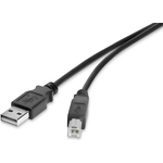 Renkforce USB 2.0 Anschlusskabel [1x USB 2.0 Stecker A - 1x USB 2.0 Stecker B] 0.5 m Schwarz vergoldete Steckkontakte Renkforce (RF-4463067)
