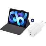 4smarts DailyBiz Flip-Hülle schwarz & PDPlug Dual 45W GaN Ladegerät für iPad 10.9"/11" (10./11. Gen.)