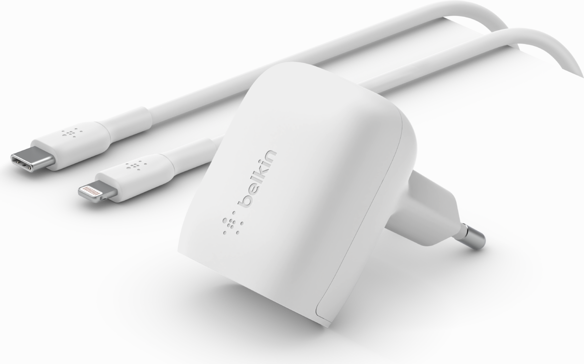 BELKIN 20W USB-C CHARGER WITH POWER DELIVERY AND PPS TECHNOLOG (WCA006VF1MWH-B5)