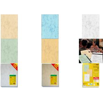 sigel Marmor-Papier-Set, A4, 90 g/qm, Feinpapier, sortiert beidseitig marmoriert, geeignet für InkJet-, Laserdrucker & - 1 Stück (T1227)