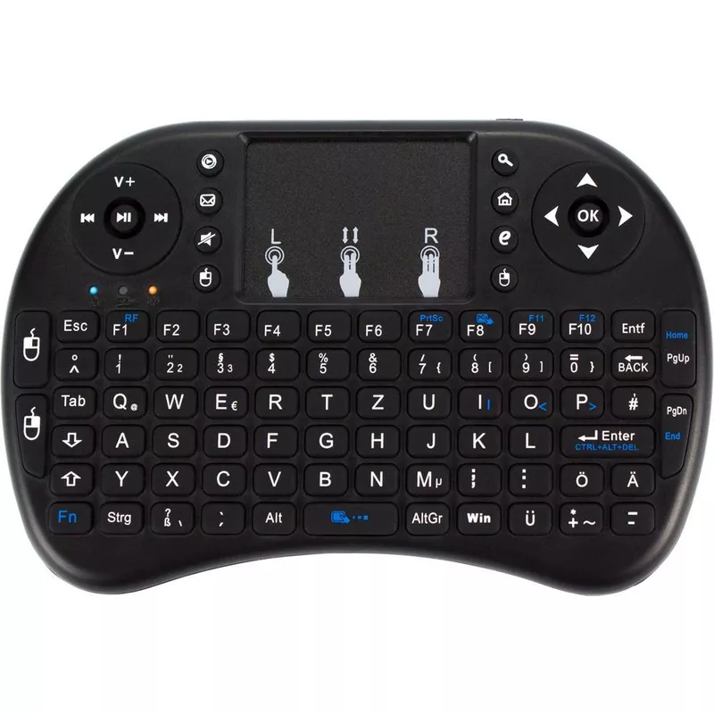 Fantec WK-200 Tastatur RF Wireless QWERTZ Schwarz (2467) (geöffnet)