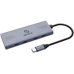 Akasa 4 Port USB-C® (USB 3.2 Gen 2) Multiport Hub mit USB-C® Stecker Aluminium (eloxiert) AK-CBCA32-18BK 10Gbps USB Type-C 4 Port Hub (AK-CBCA32-18BK)