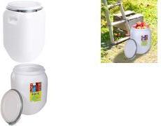 EDA Aufbewahrungs-Fass, 50 Liter, Kunststoff, weiß aus Kunststoff, multifunktional verwendbar, da - 1 Stück (010559 NA)