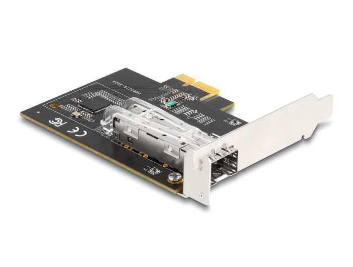 Delock PCI Express x1 Netzwerkkarte 1x SFP Slot Gigabit LAN i210, Schwarz