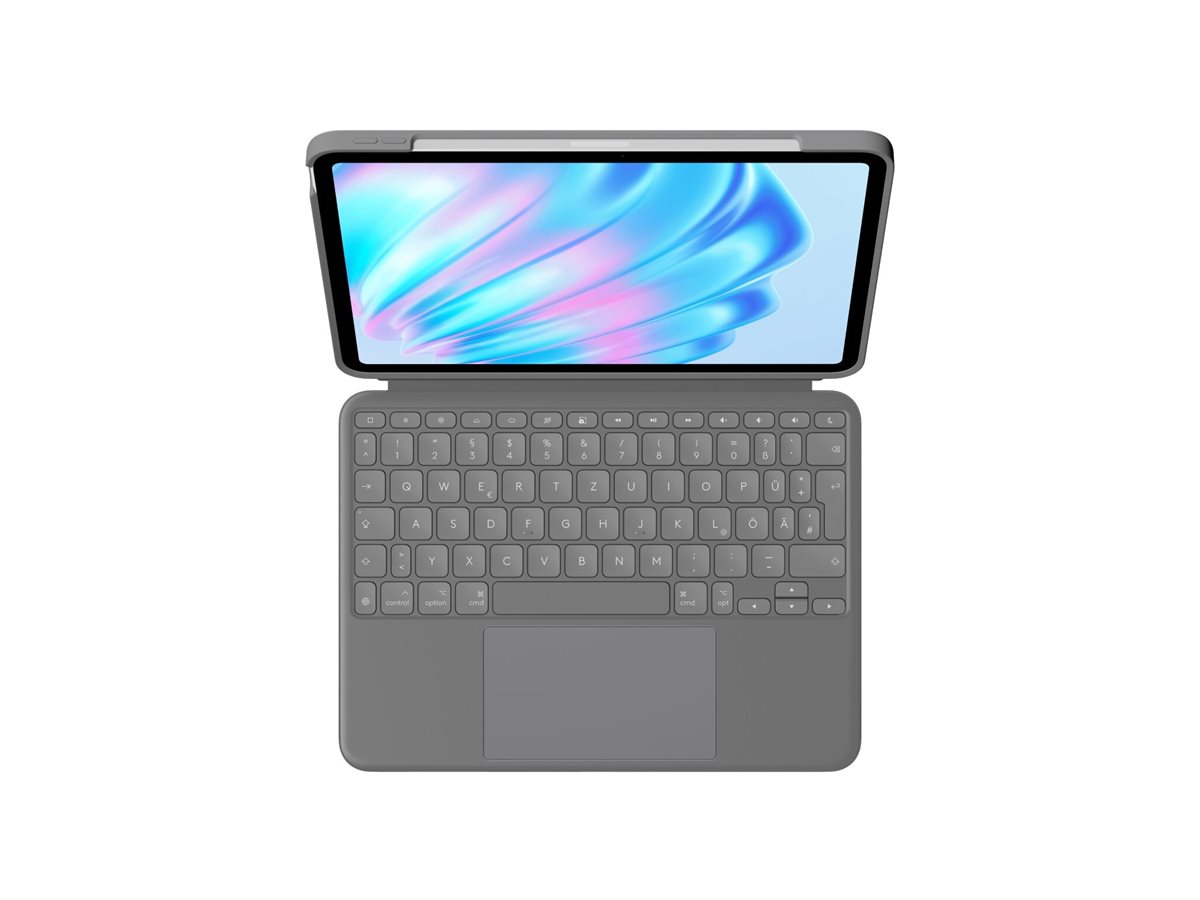 Logitech Combo Touch Tastatur und Foliohülle mit Trackpad 11" Oxford Gray