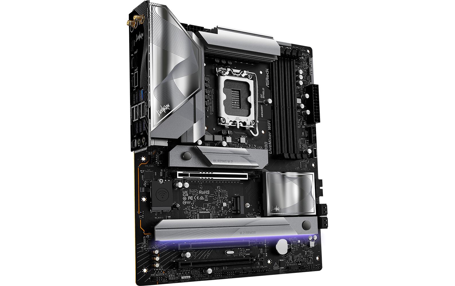 ASRock Z890 LiveMixer WiFi Mainboard ATX LGA 1851 DDR5 Wi-Fi 7 Schwarz