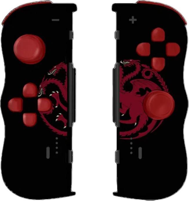 Pixminds Lexip Game of Thrones Targaryen Black Edition Gamepad Kabellos Bluetooth Schwarz, Rot